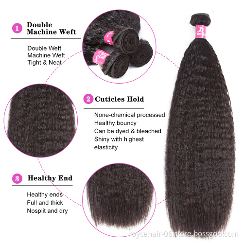 Cheap 100 Malaysian Peruvian And Brazilian Unprocessed Remy Virgin Human Hair Weave Kinky Straight Yaki bundles Dropshipping